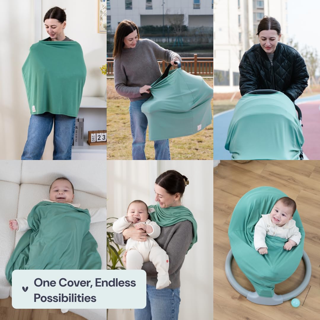 BabbleRoo Nursing Cover machine-washable design makes cleanup quick
