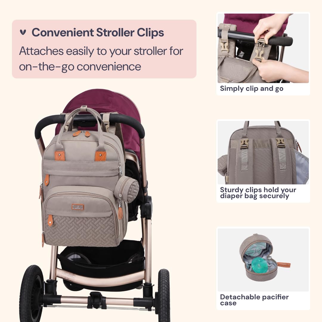 BabbleRoo pacifier case detachable for secure on the go access