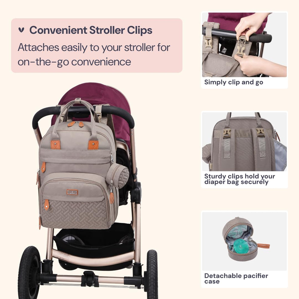 BabbleRoo pacifier case detachable for secure on the go access