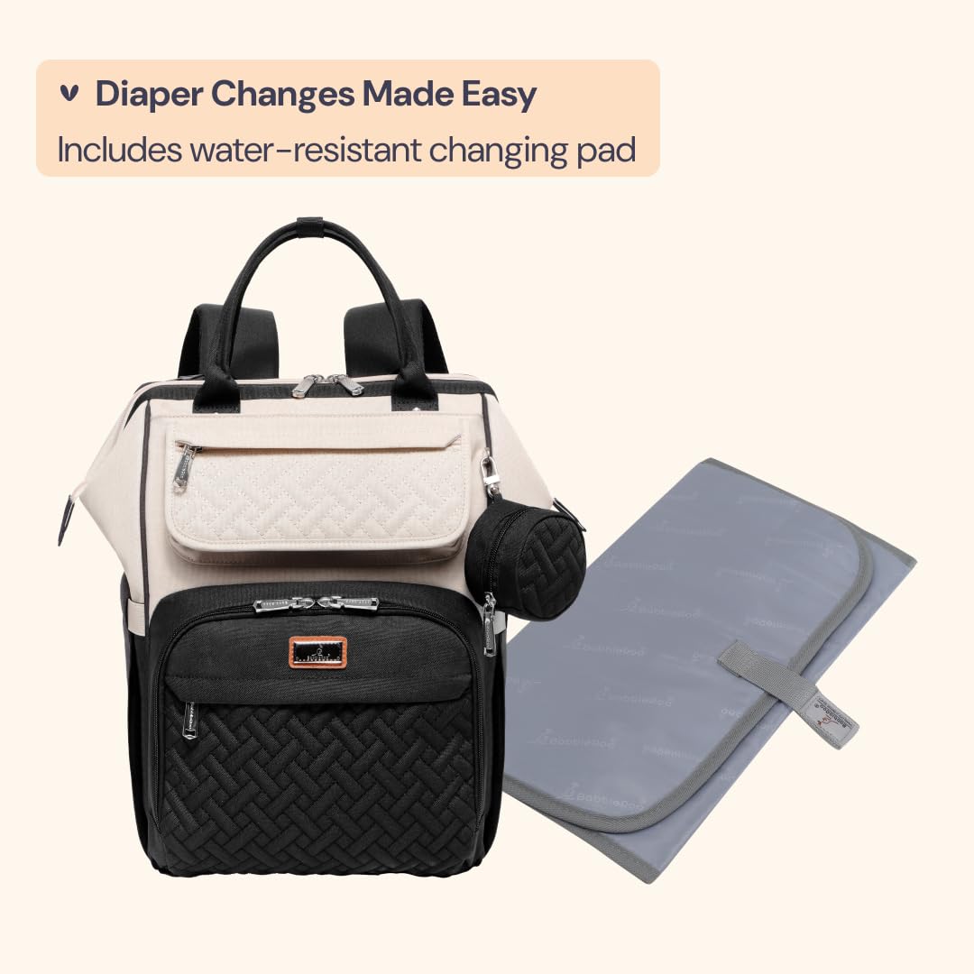 BabbleRoo padded back panel emphasizes comfort during long wear.
