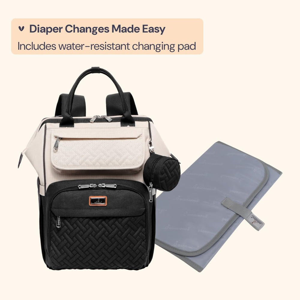 BabbleRoo padded back panel emphasizes comfort during long wear.