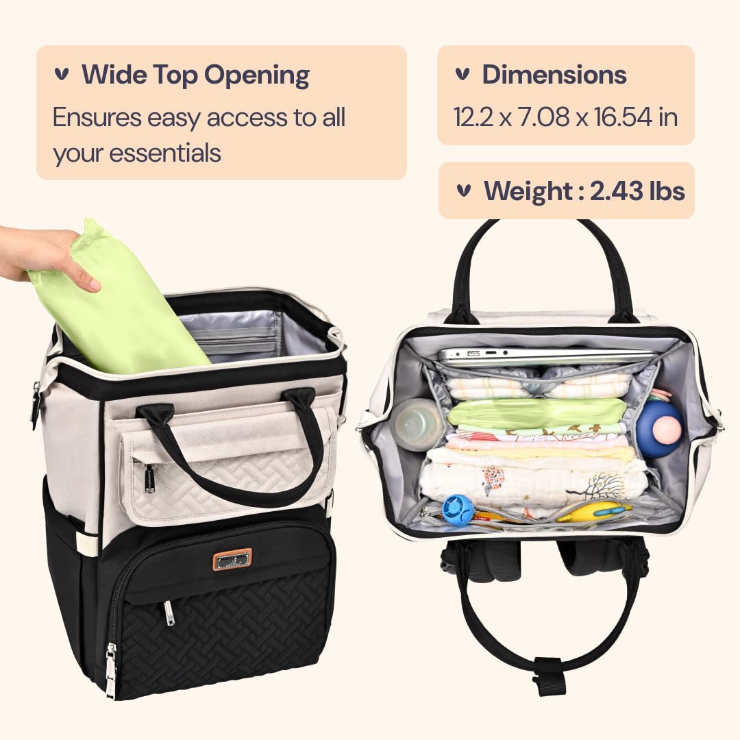 BabbleRoo stroller straps keep the bag secure during strolls and hands-free movement.