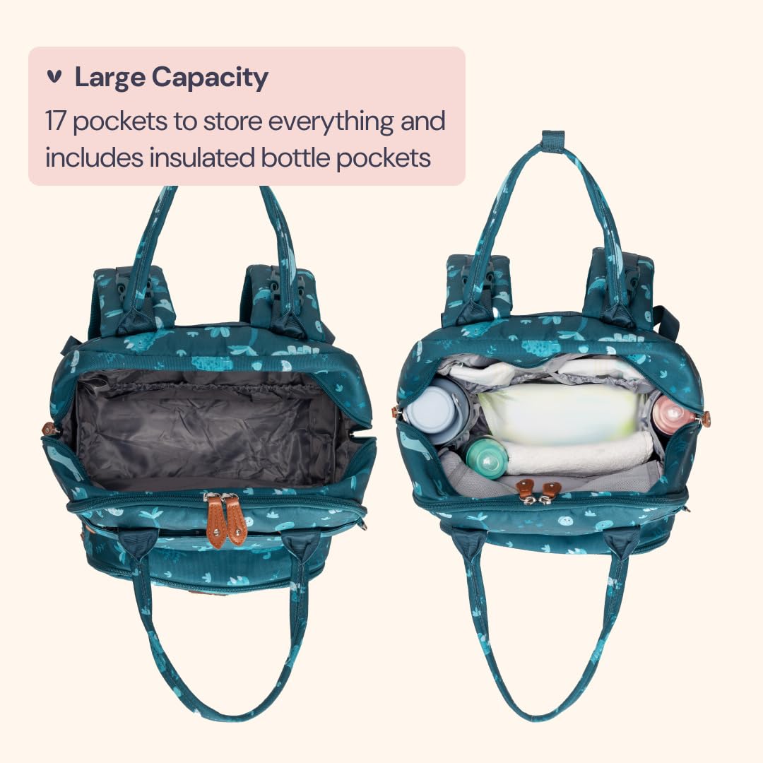 BabbleRoo stroller straps attach the bag for hands-free travel