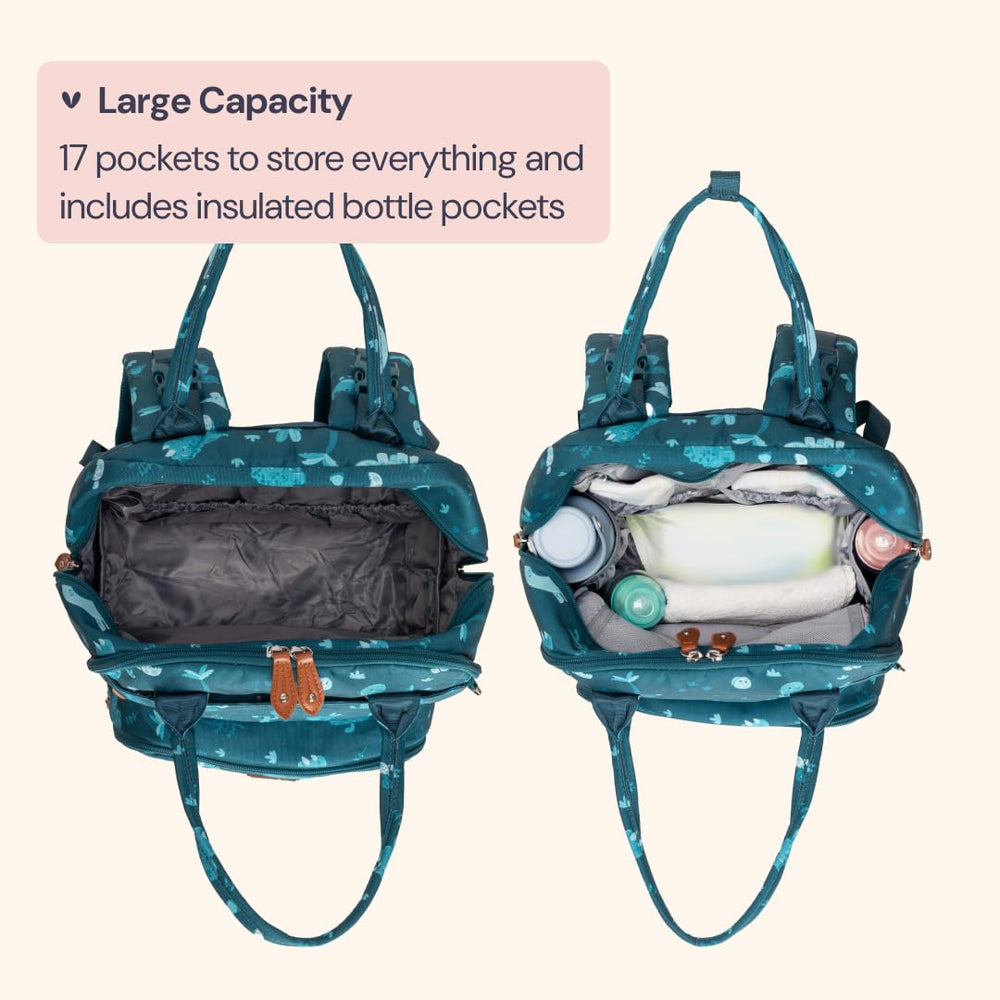 BabbleRoo stroller straps attach the bag for hands-free travel