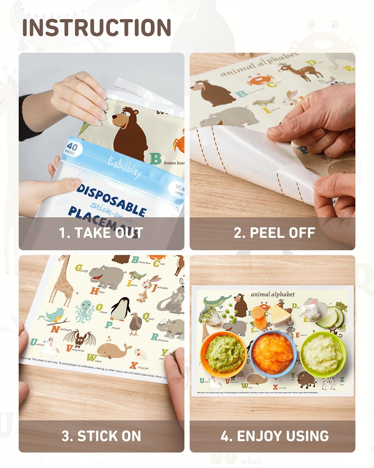 Babebay bulk-pack placemats offering great value for family dining