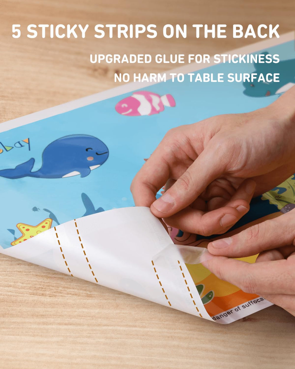 Babebay disposable placemats reduce mess during mealtime and playtime