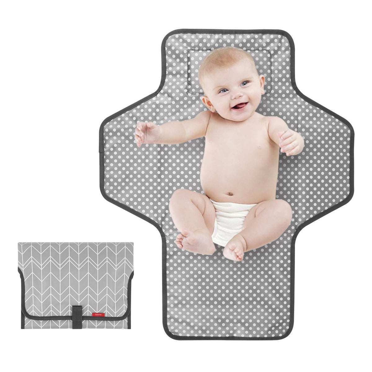 Babebay portable changing pad 27x22 inches for quick on-the-go diaper changes.