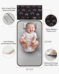 Babebay portable diaper changing pad opened for comfortable diaper changes.