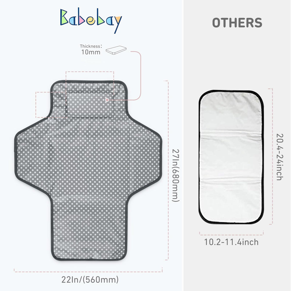 Babebay soft pillow padding provides cushioned support during diaper changes.