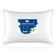 Babebay toddler pillow 13x18 flatlay shows travel-ready design for on-the-go naps.