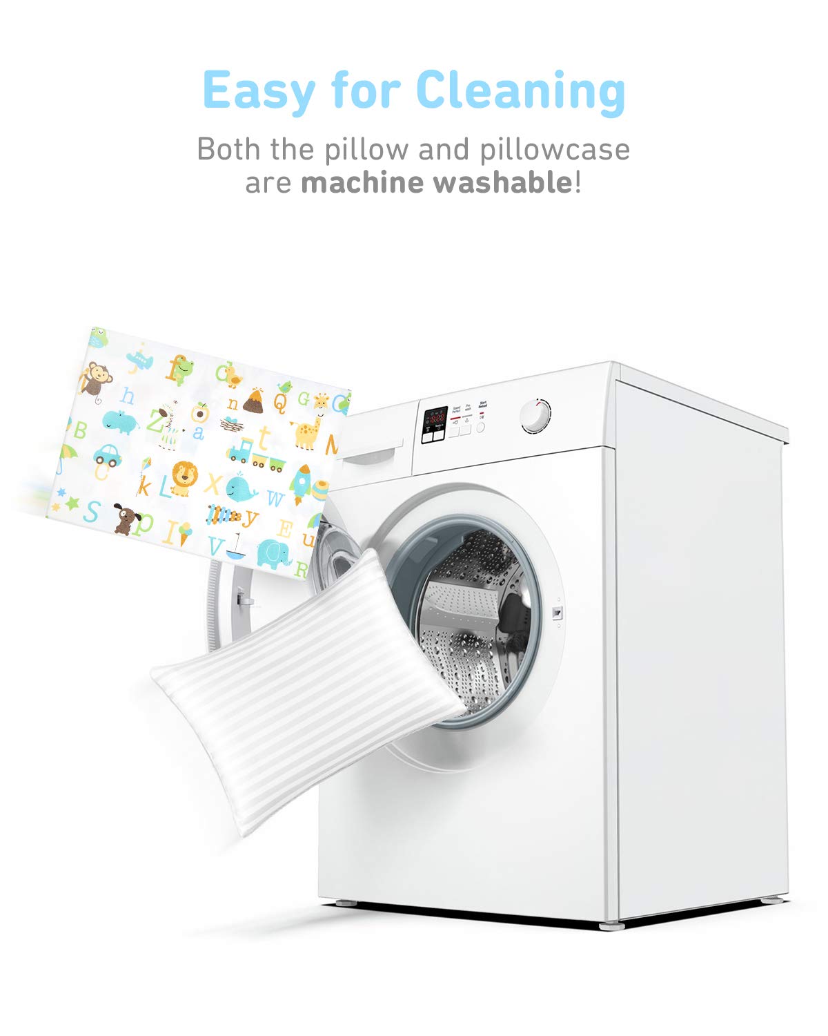 Babebay cotton pillowcase enhances softness and skin-friendly comfort.