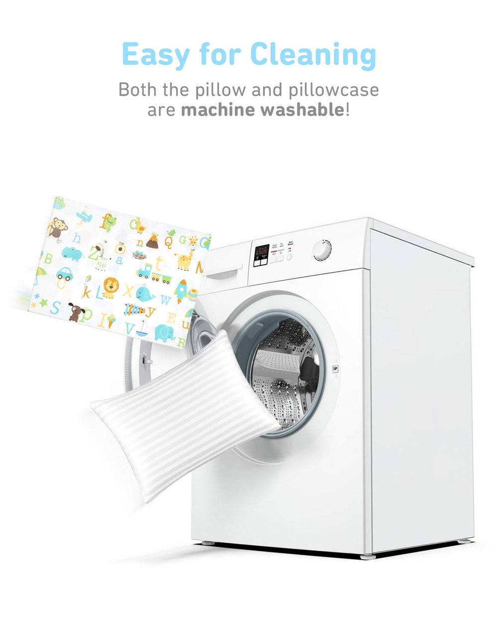 Babebay cotton pillowcase enhances softness and skin-friendly comfort.
