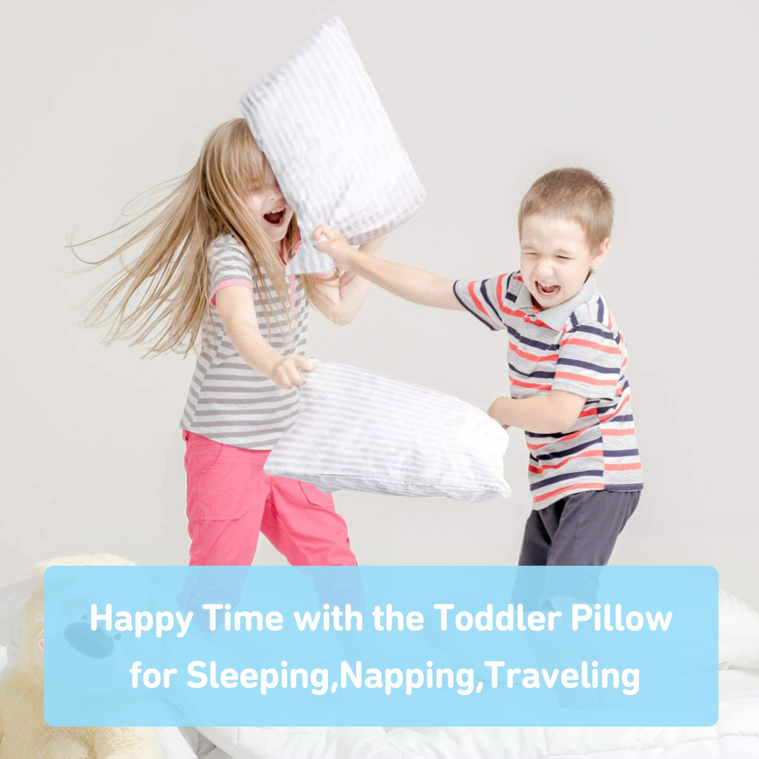 Babebay toddler pillow pillowcase note indicates not included.