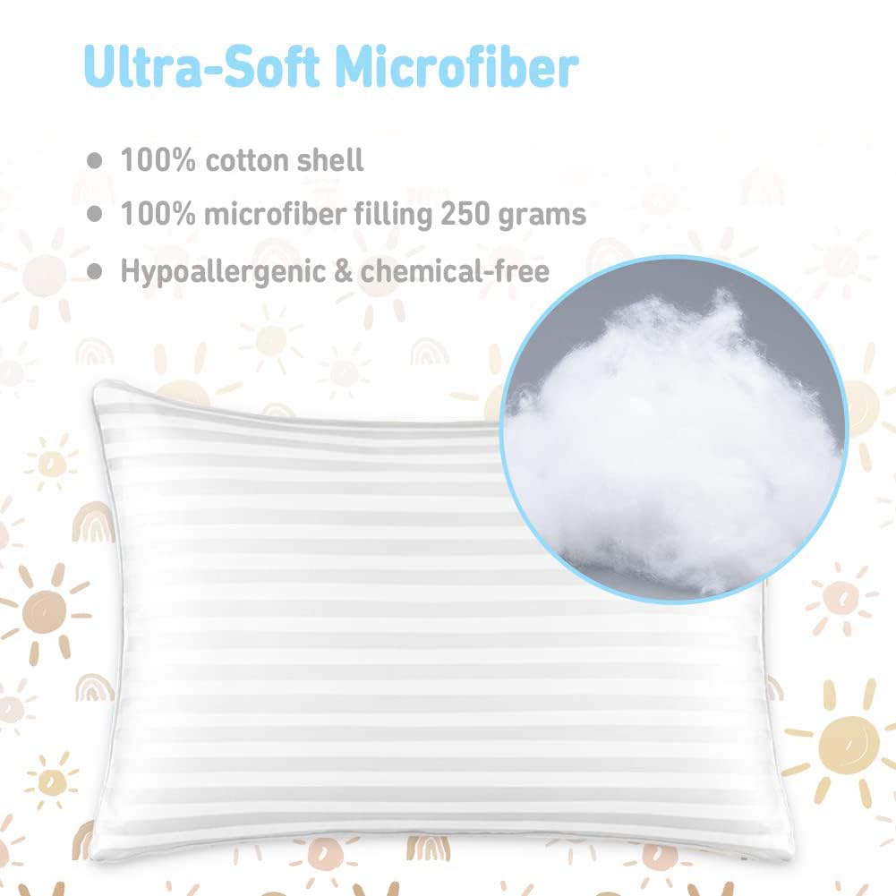 Babebay toddler pillow travel-friendly size supports secure comfort away from home.