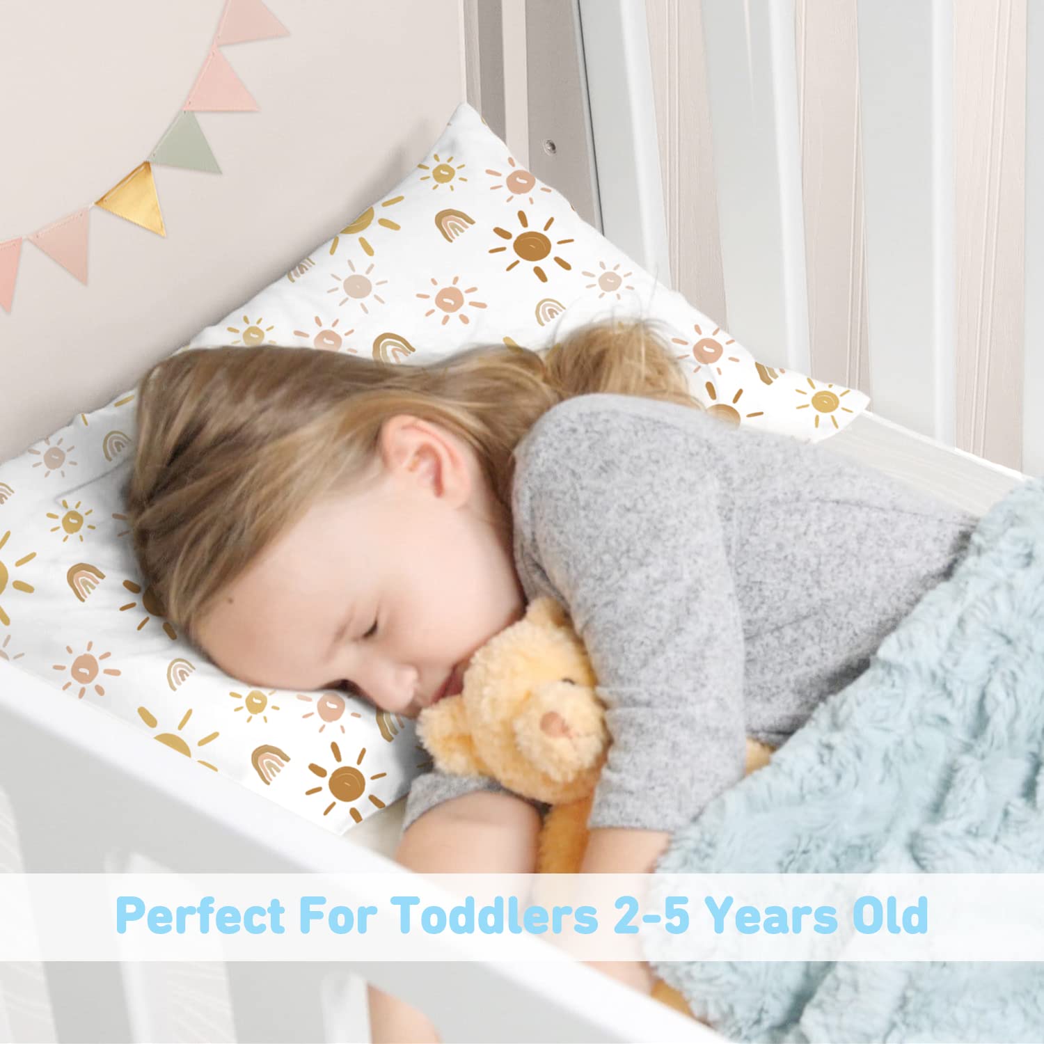 Babebay toddler pillowcase soft cotton close-up for cozy, breathable naps.