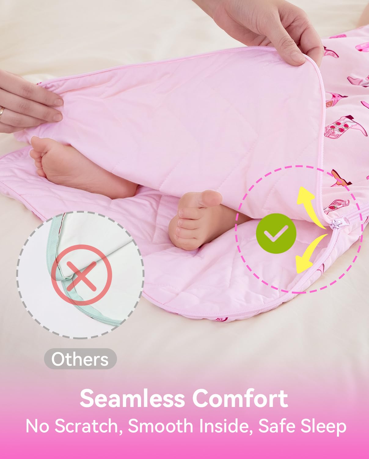 Babee Reshinee rayon bamboo sleep sack with 1.0 TOG for year-round temperature regulation.