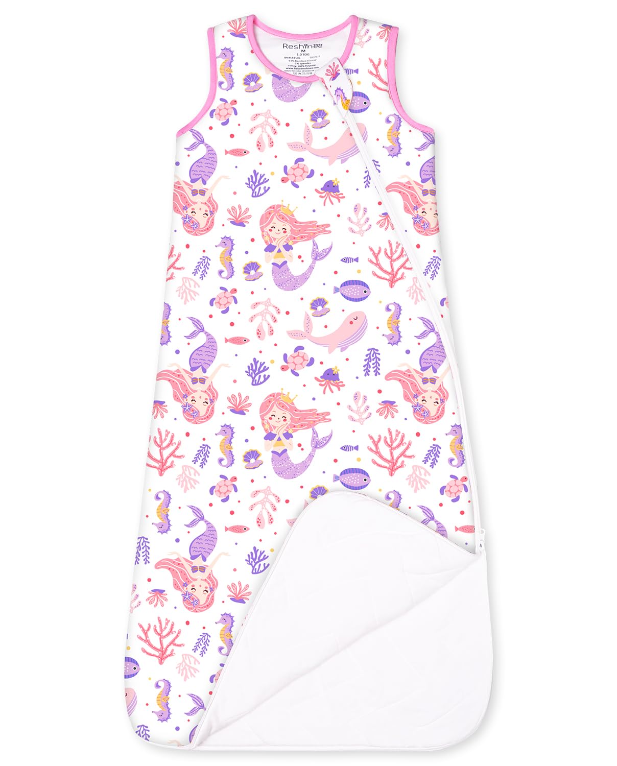 babee Reshinee sleep sack front view shows cloud-soft bamboo fabric ideal for sensitive skin