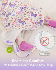Babee Reshinee sleep sack two-way zip enables easy diaper changes.