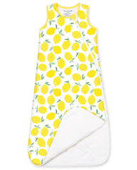Babee Reshinee rayon sleep sack close-up shows silky bamboo fabric for gentle skin contact.