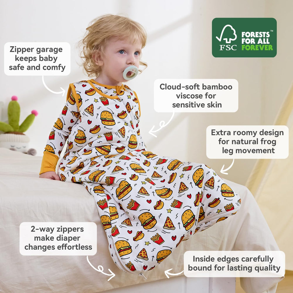 Babee Reshinee sleep sack with 1.0 TOG helps maintain comfortable room temperatures.