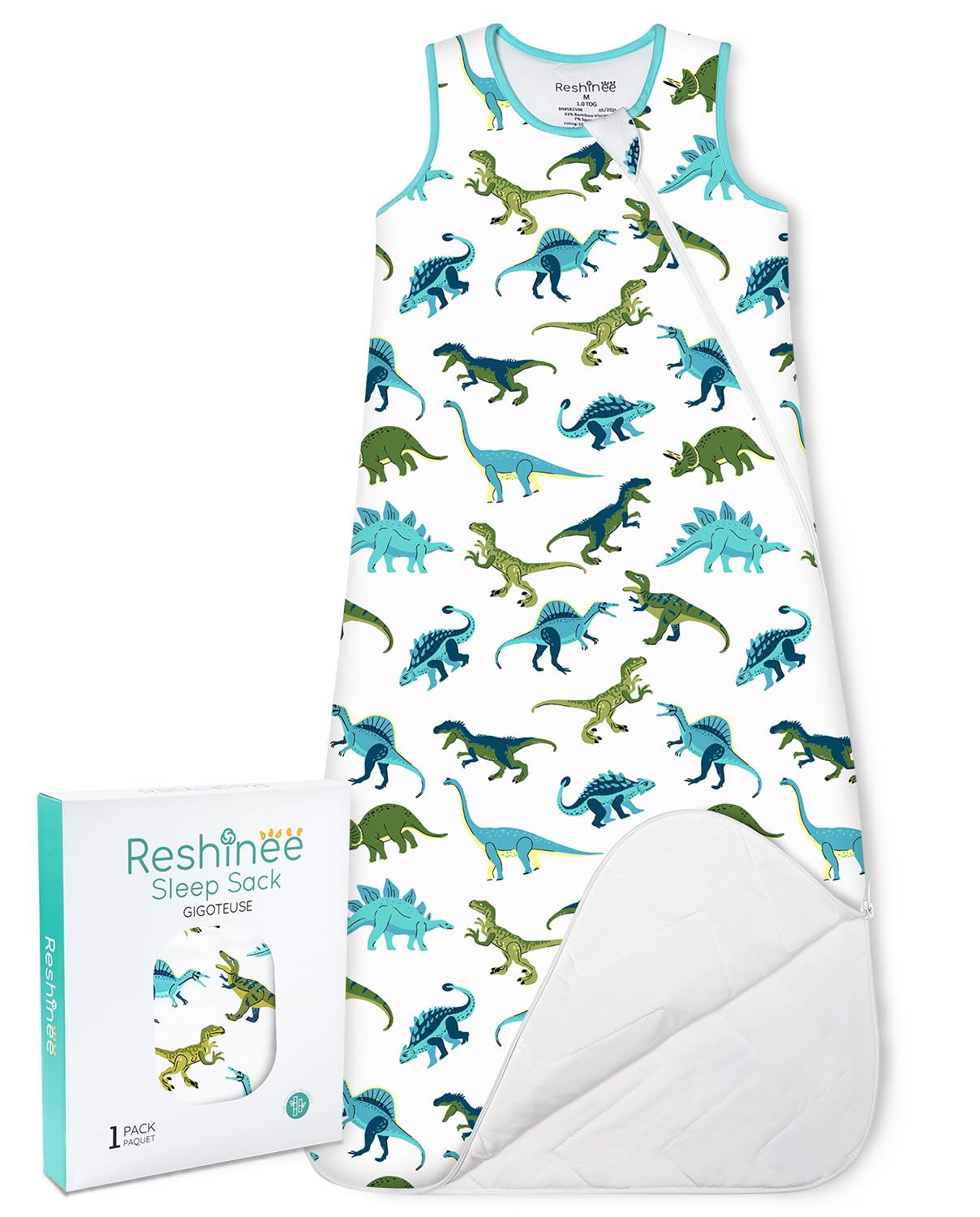 Babee Reshinee sleep sack closeup in bamboo fabric, soft and breathable for delicate skin.
