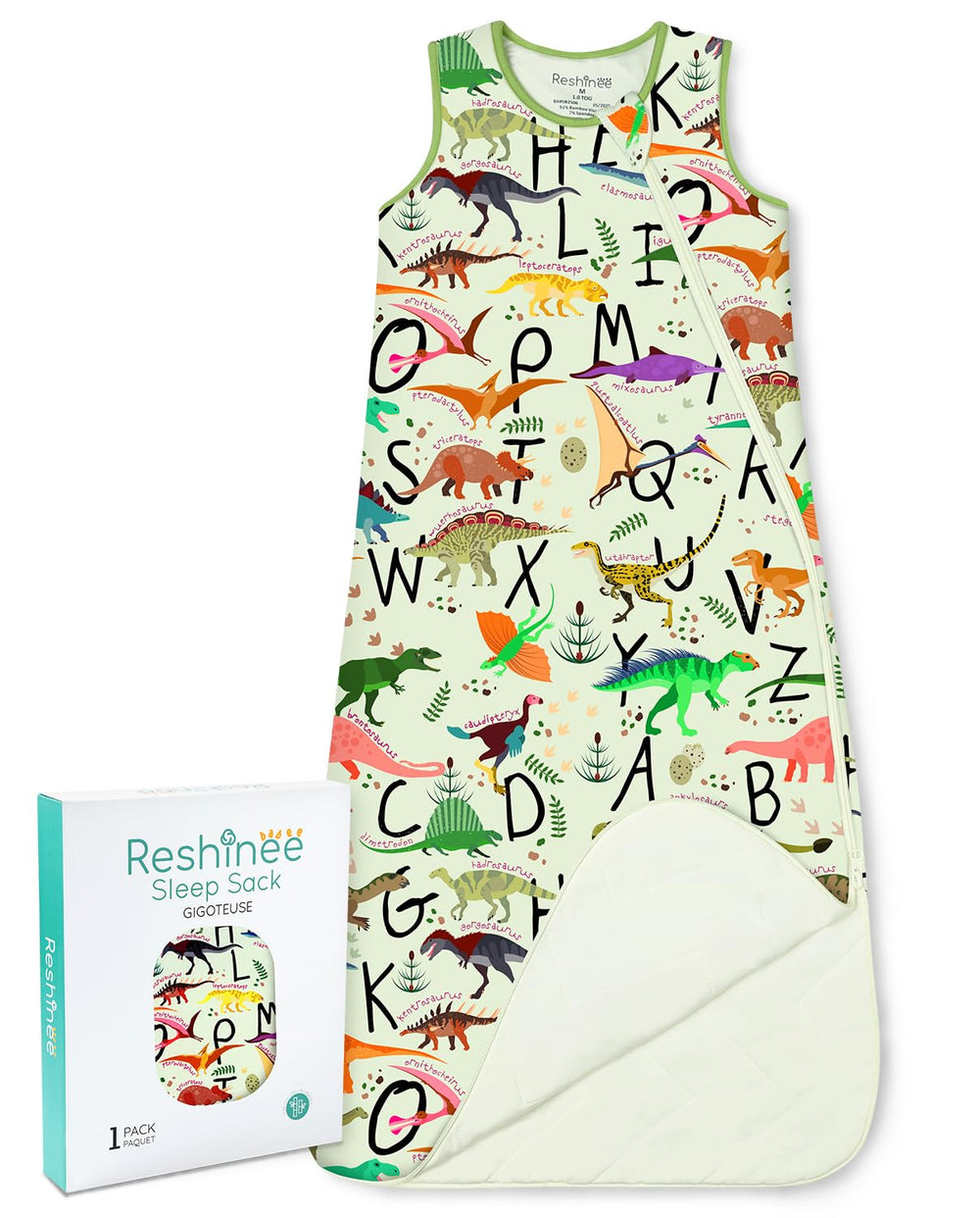 Babee Reshinee sleep sack with soft-bamboo-viscose fabric for gentle sleep.