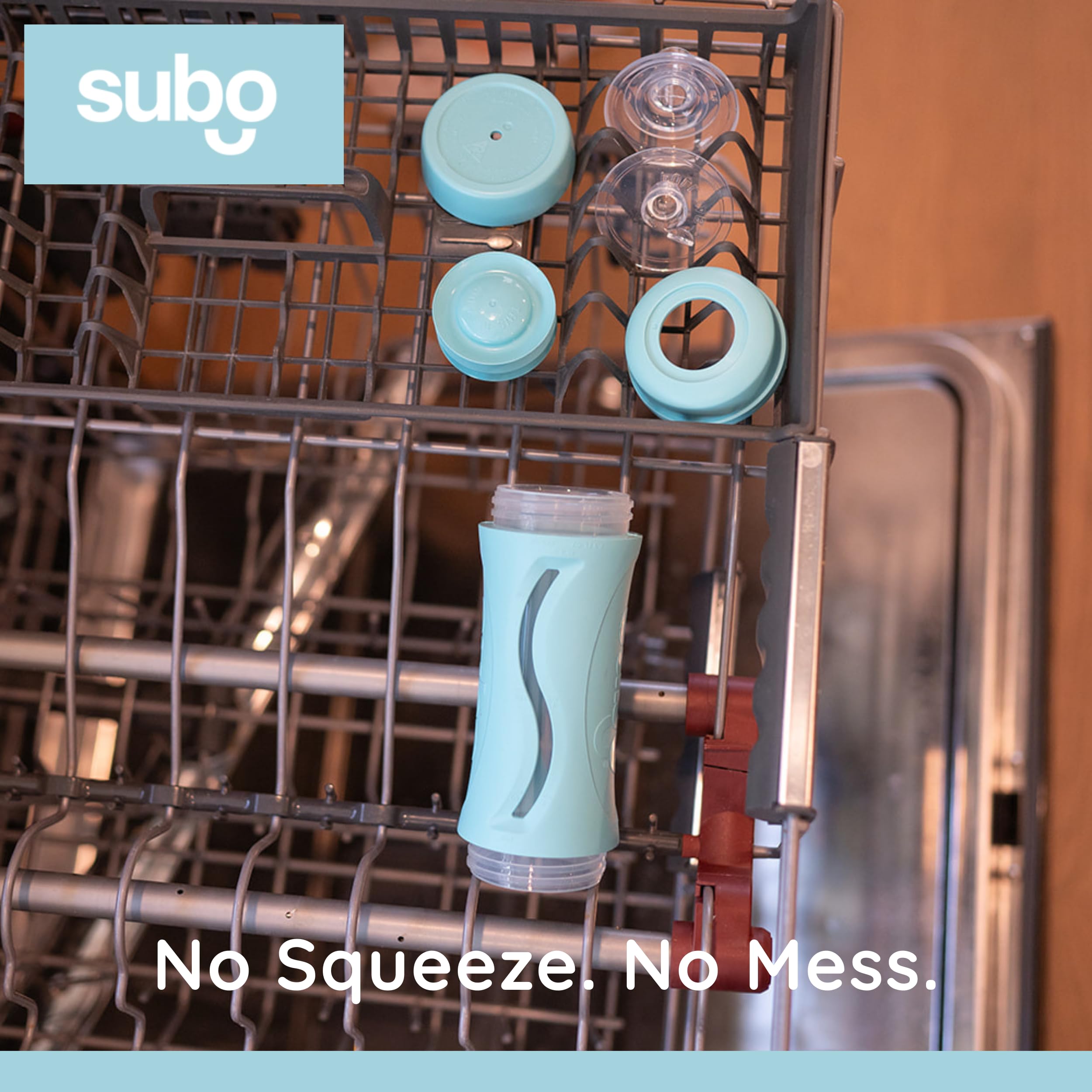 Babeehive Subo aqua mess-free mealtime in everyday use.