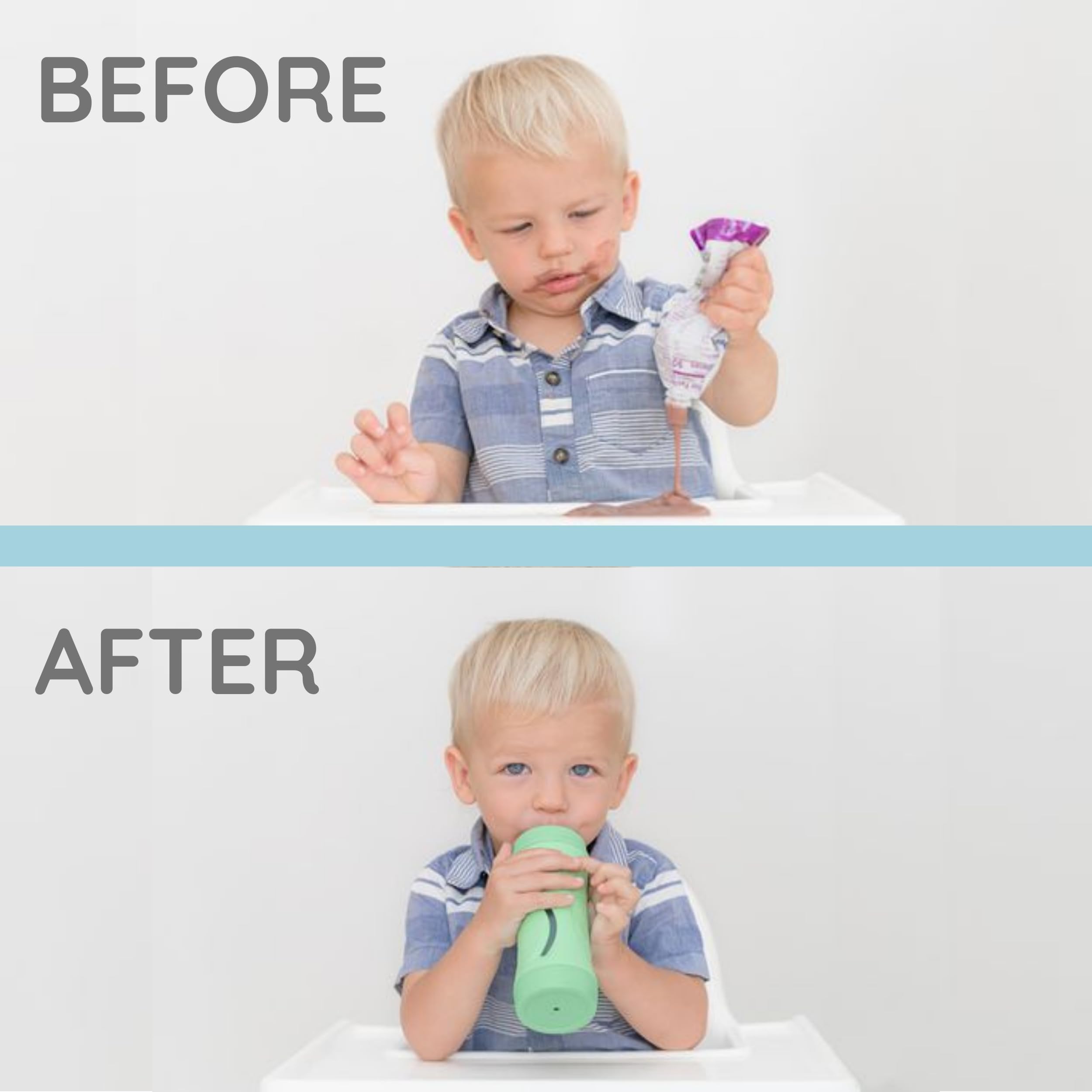 Babeehive Subo aqua spout close-up shows soft silicone sipping.
