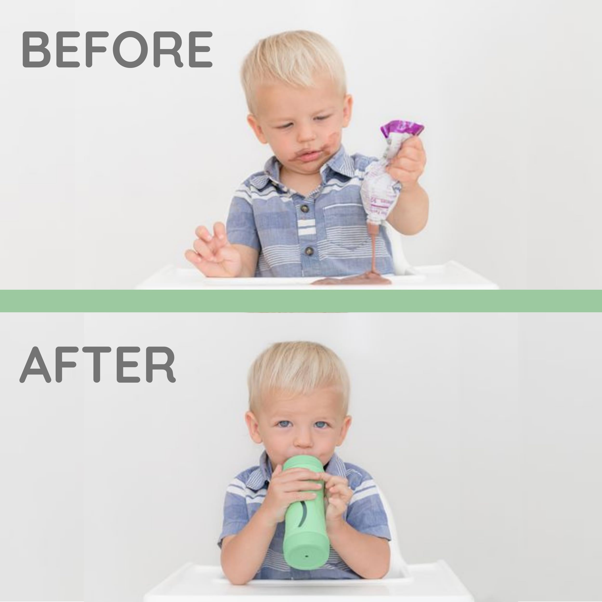 Babeehive Subo bottle mint on-the-go demonstrates portable feeding for travel.