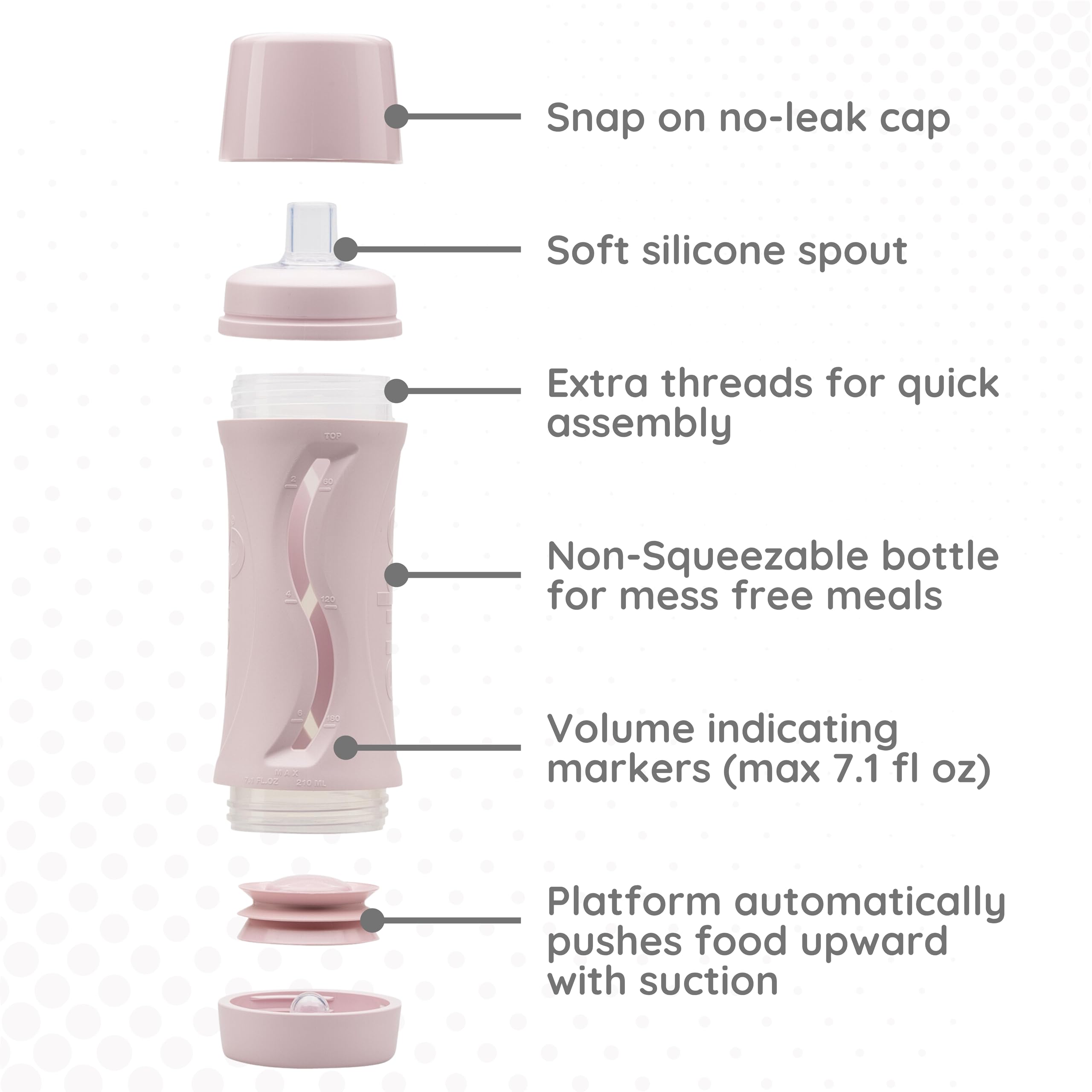 Babeehive Subo versatile container replaces pouches for yogurt, smoothies, and oatmeal.