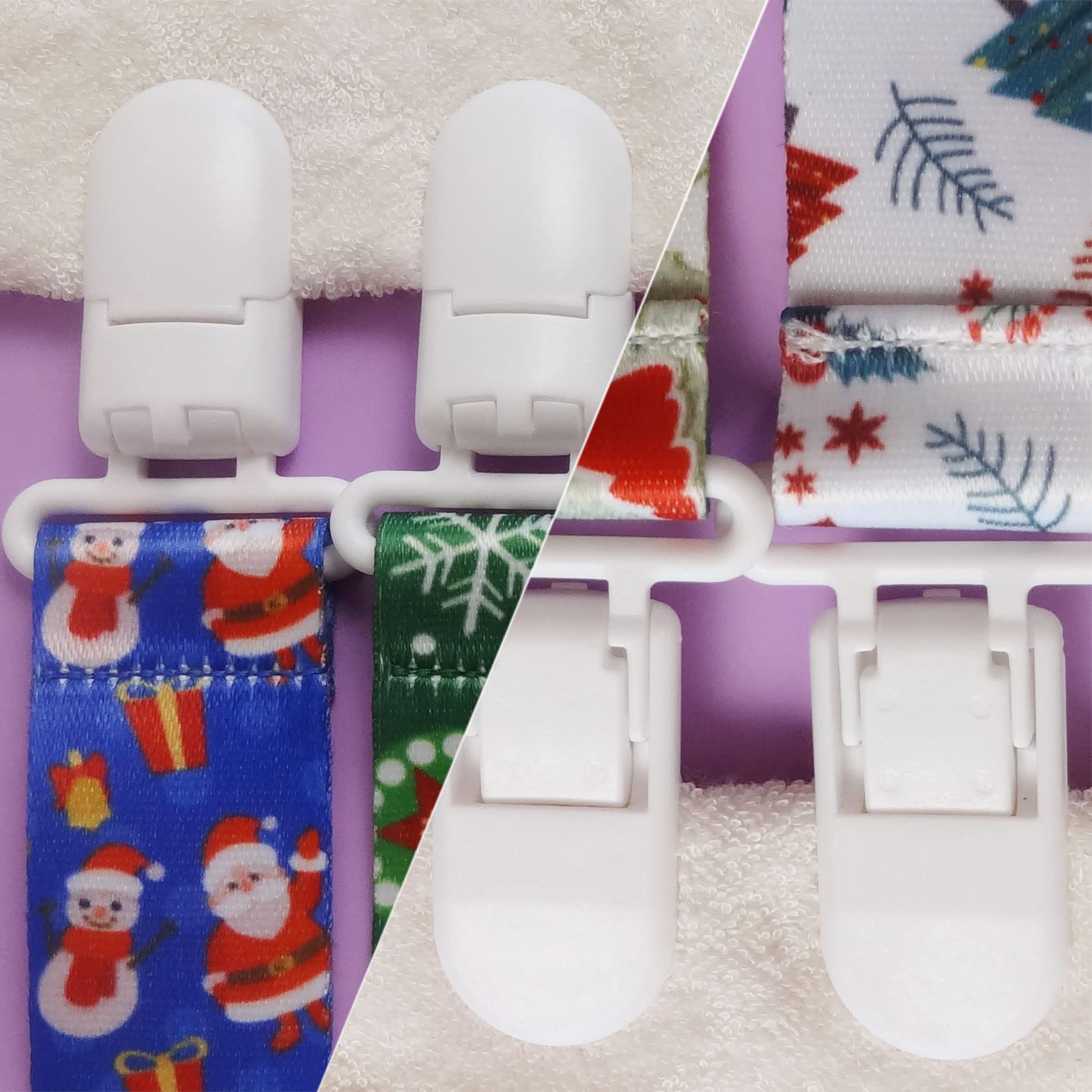 Babeine pacifier clip washable fabric keeps clips hygienic on the go.