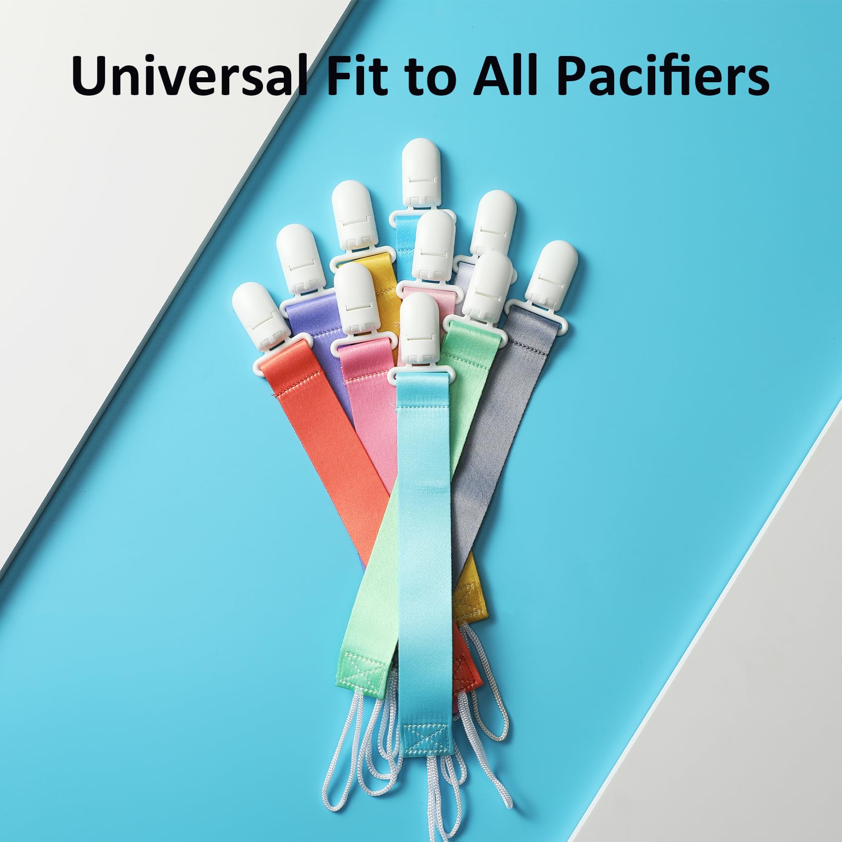 Babeine pacifier clips soft-fabric design offers gentle touch and easy washing.