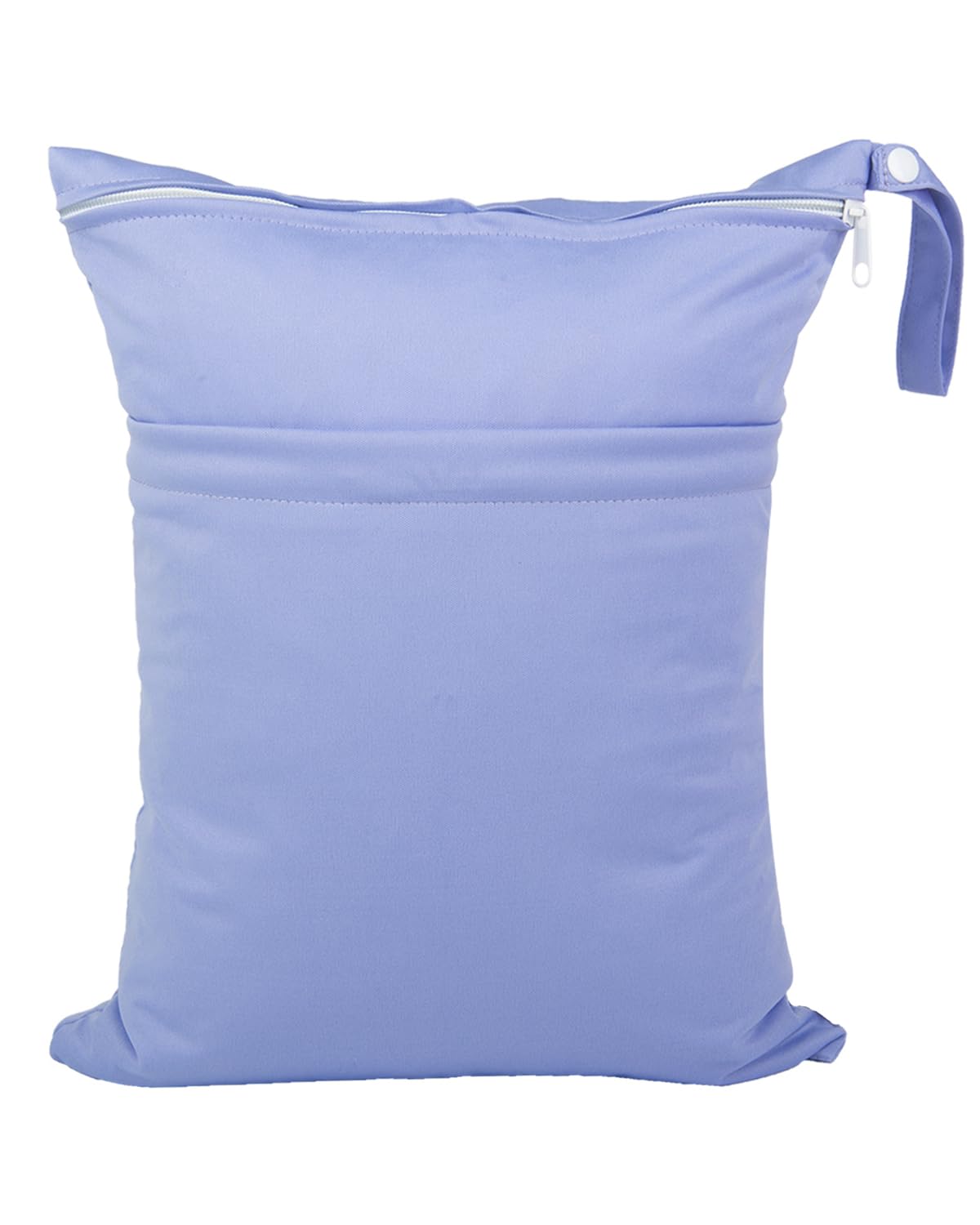 babeine Wet Dry Bag purple with two zipper pockets for separating wet and dry items on the go.