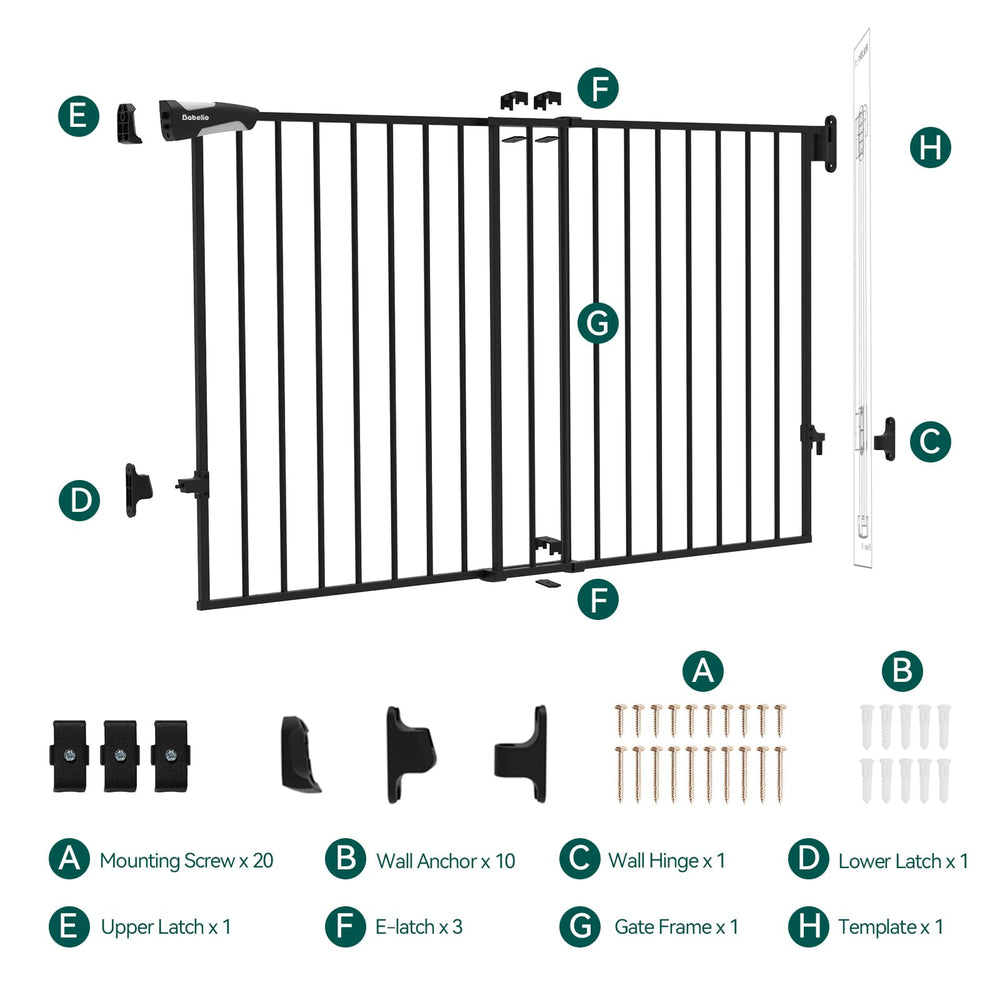 BABELIO 28-inch-tall height supports toddlers at doorways and stairs