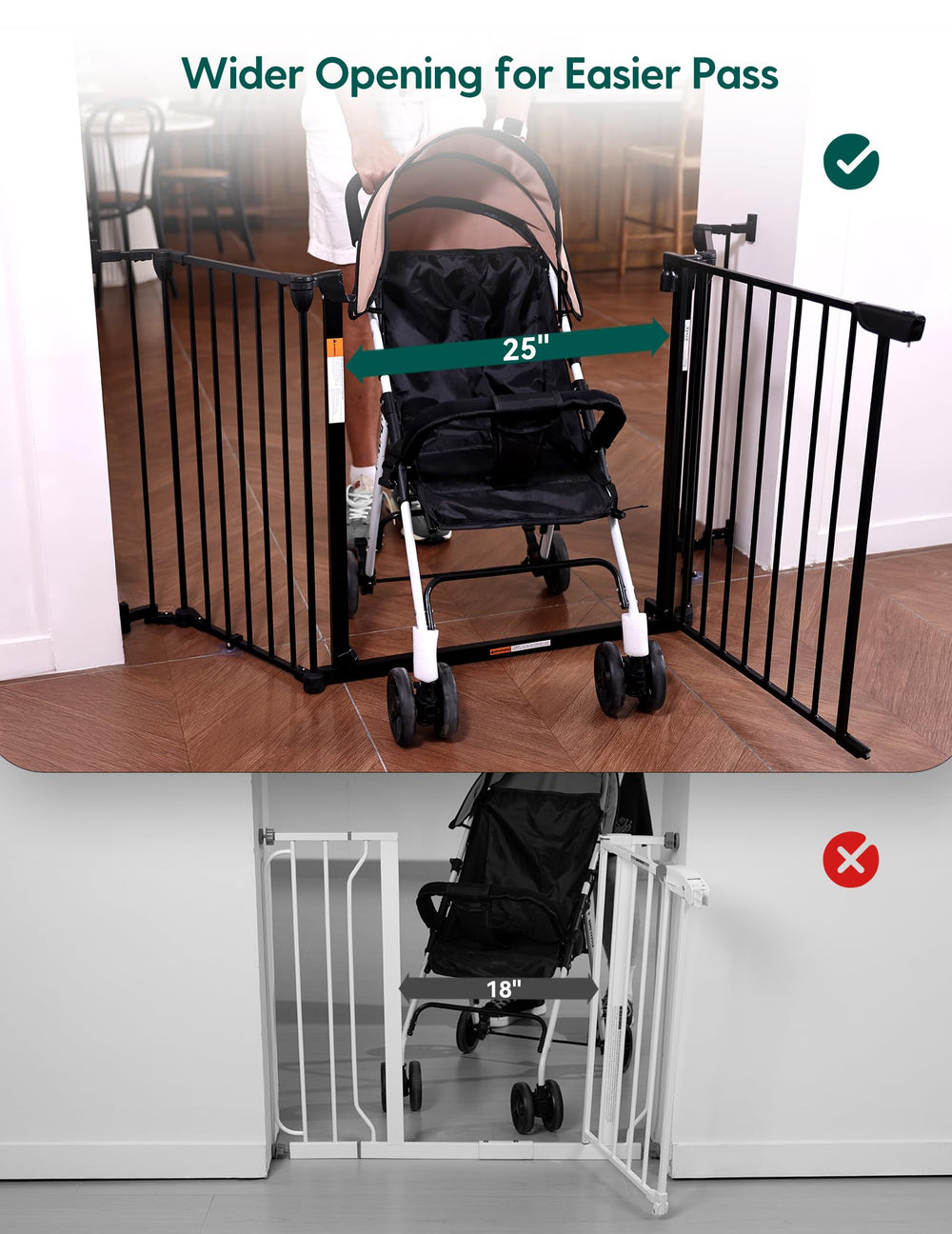 Babelio gate with walk-through door for easy passage