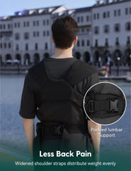 Image of BABELIO waist-belt-support showing back relief during extended wear.