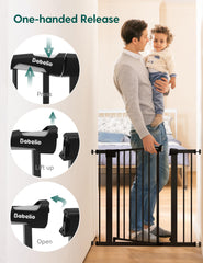 BABELIO baby gate widened to 26-40 inches for versatile openings