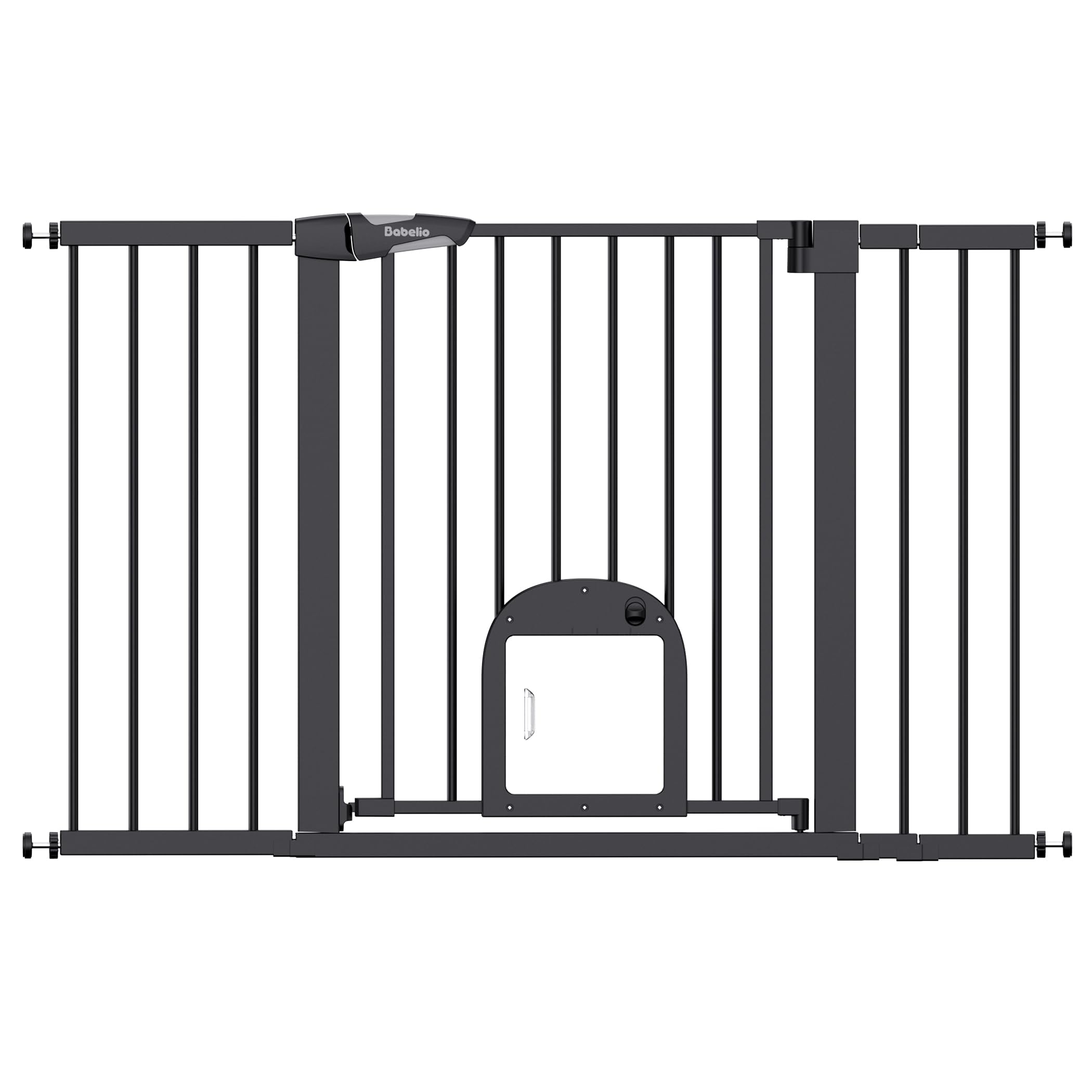 BABELIO black-design gate adds sleek look while saving space.