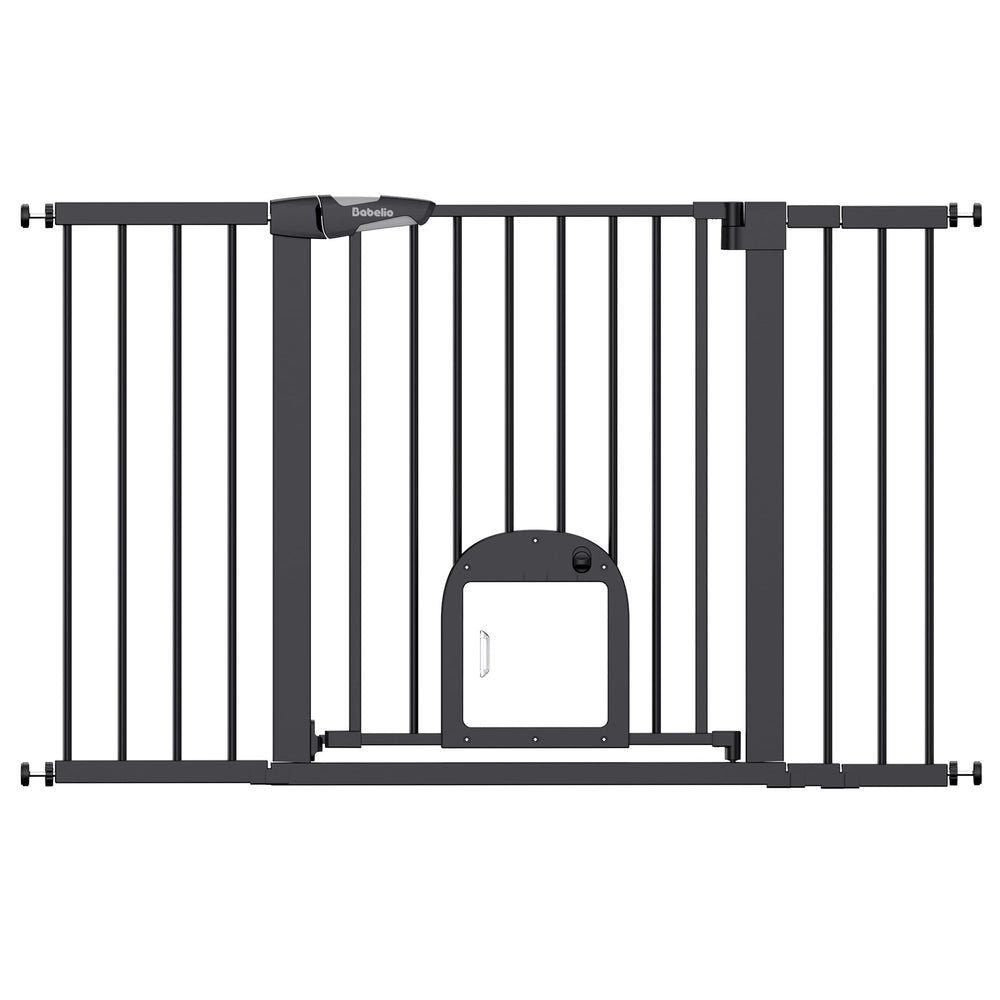 BABELIO black-design gate adds sleek look while saving space.