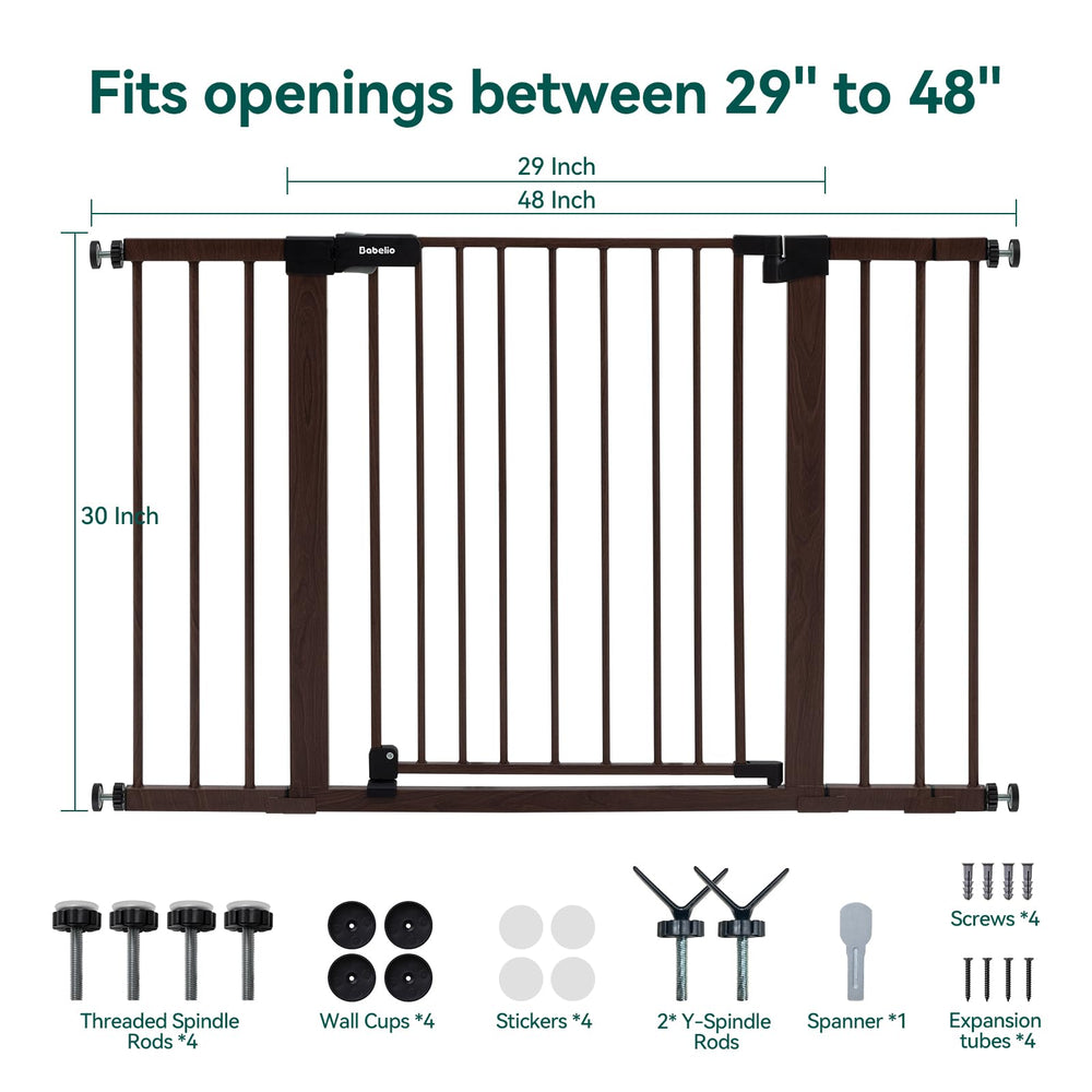 BABELIO Baby Gate in doorway use showcases safe room boundaries for toddlers.