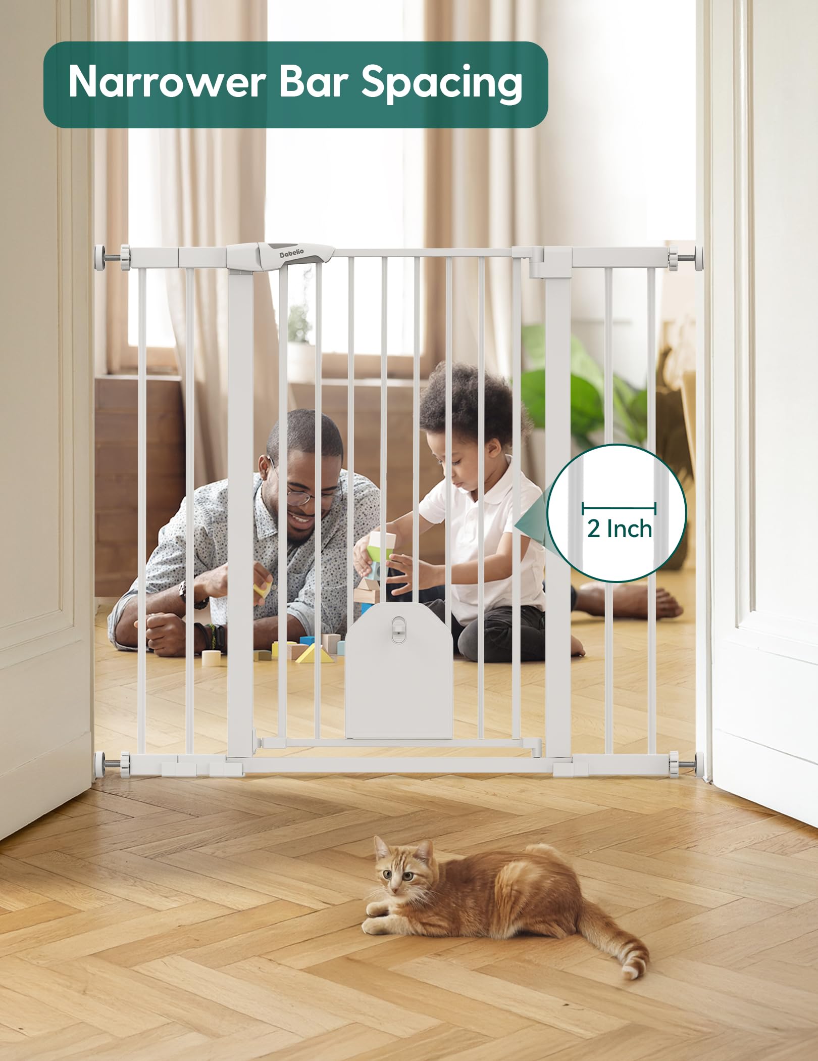 BABELIO double-lock system adds secure protection against curious toddlers.