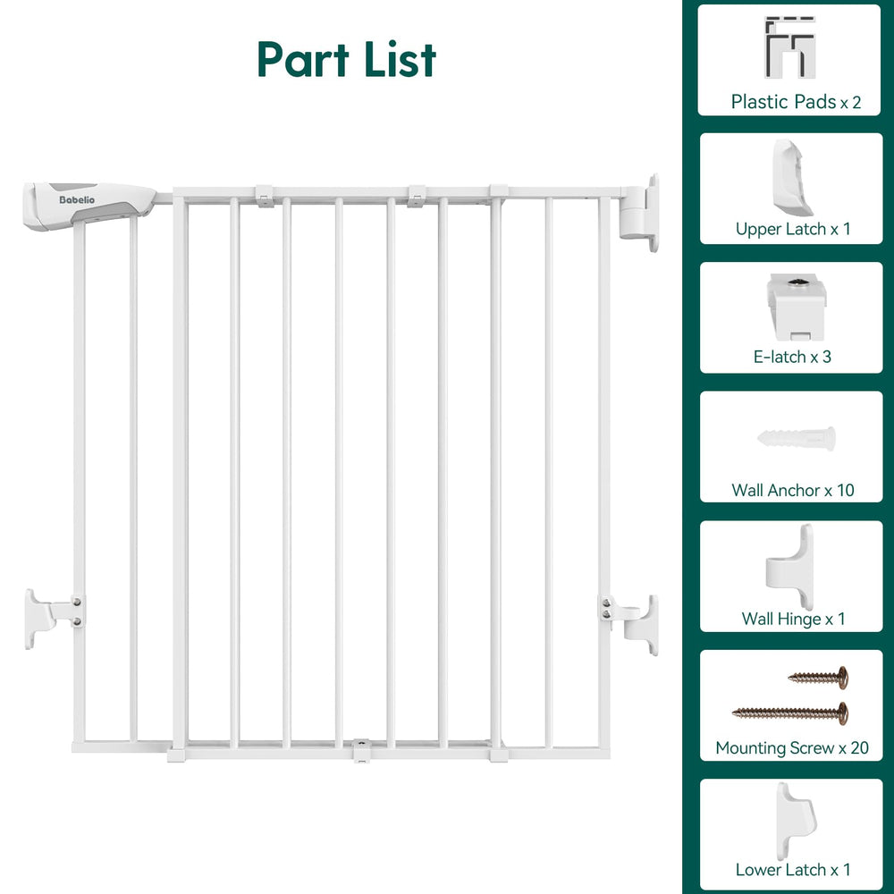 Babelio baby gate-drill-needed setup highlights permanent wall anchoring.