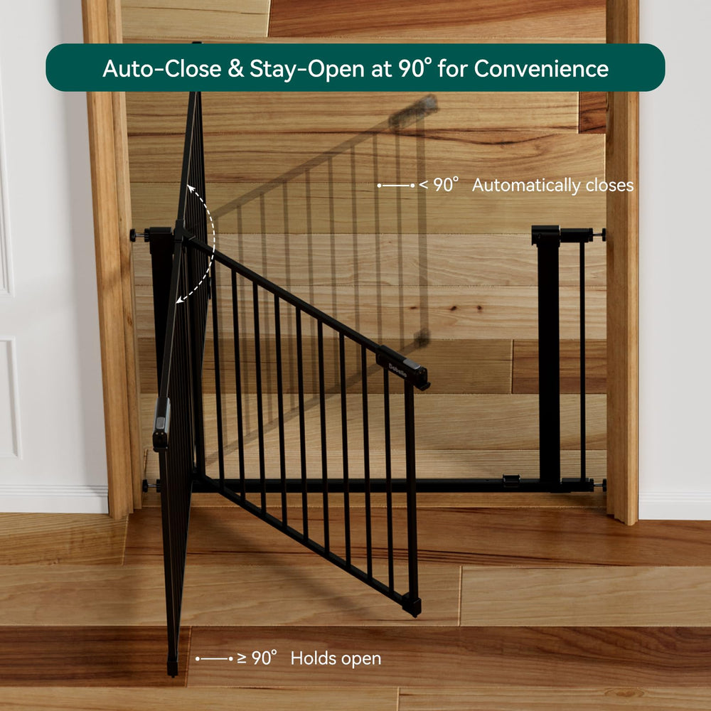 BABELIO baby gate durable steel finish for lasting safety and style.