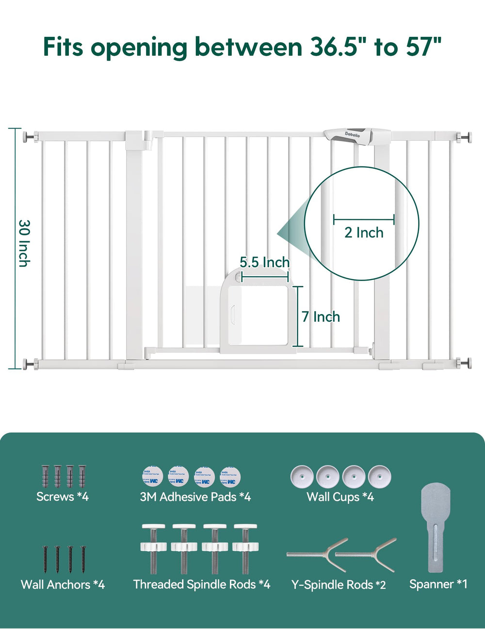 BABELIO extension-5-5inch adds extra room for wider openings.