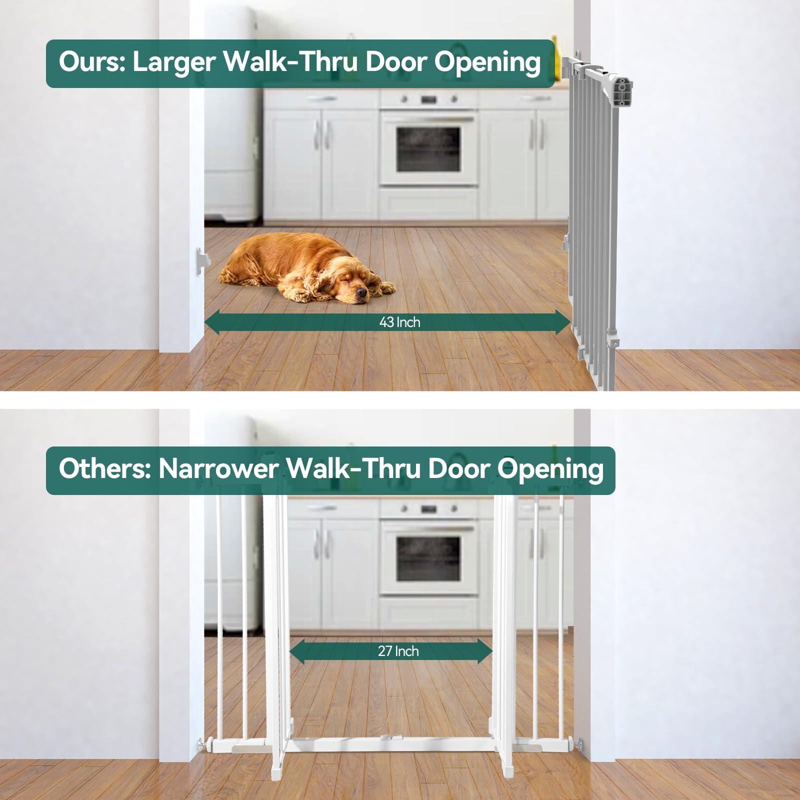 BABELIO Baby Gate hardware mounting provides durable, secure installation.