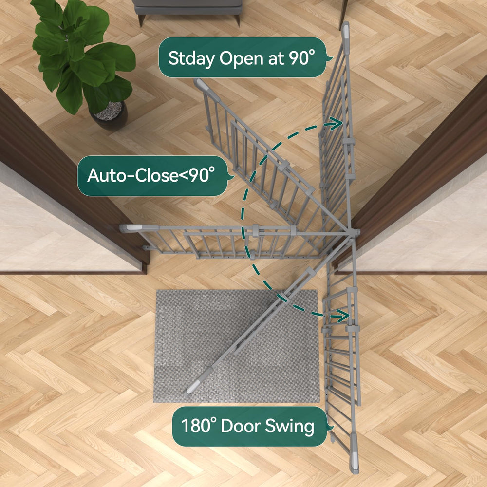 BABELIO baby gate hardware-mount emphasizes permanent, sturdy installation for peace of mind