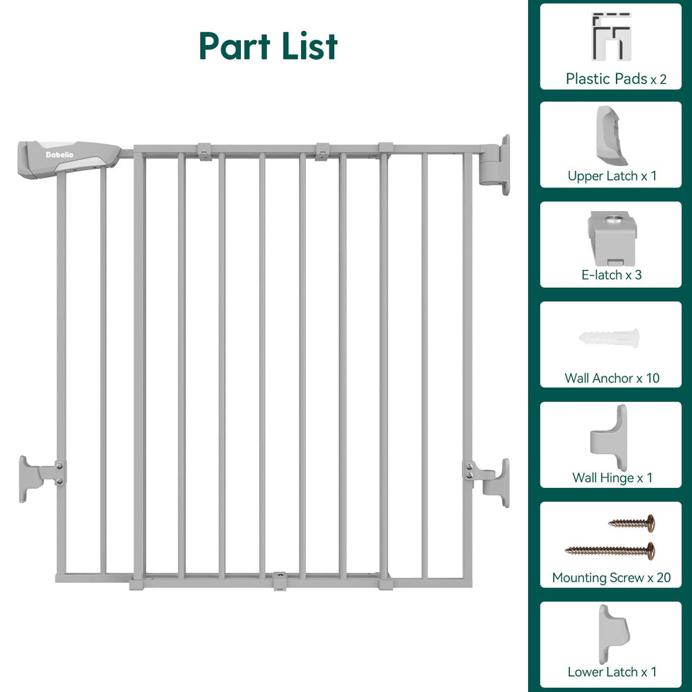 BABELIO Baby Gate requires drilling for permanent wall installation.
