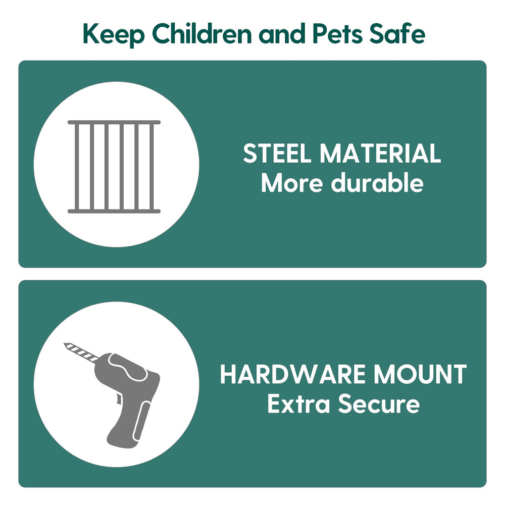 BABELIO Baby Gate one-hand operation supports quick doorway access.