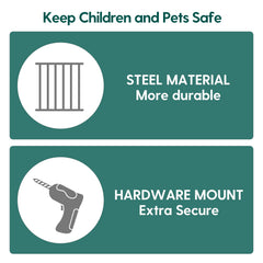 BABELIO Baby Gate one-hand operation supports quick doorway access.