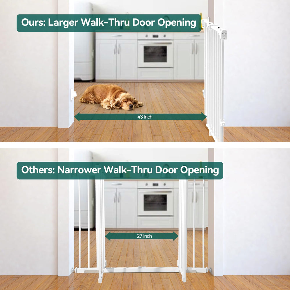 Babelio baby gate-one-handed operation enables quick passage with one hand.